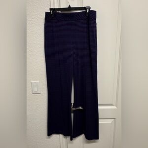 SPANX Blue and Black Checkered Wide Leg Pants